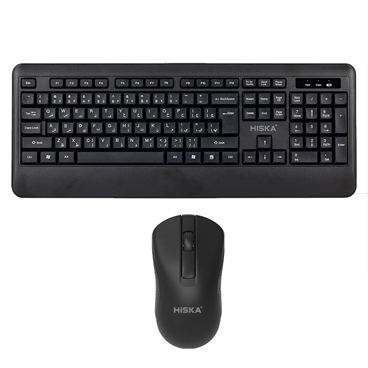 کیبورد و ماوس هیسکا مدل H-MK15W Mouse and Keyboard wireless Hiska MK15W